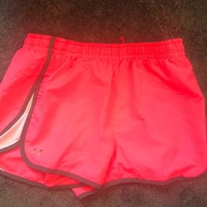 Pink under armor shorts